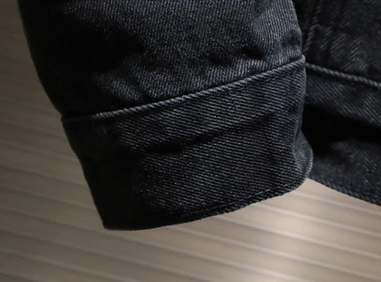 Jeans Coat for Men Black Autumn Denim Jackets Man High Quality Winter 2024 Low Cost Joker Fashion Large Size Menswear New in Y2k