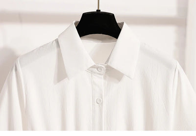 Plus Size Polo Shirt Women Summer 2025 New Korean Style Large Size Loose Chiffon Blouse Women Slim Waist Casual Tops Female