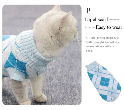 Cat Clothes Gatos Sweater Pet Dog Clothing for Small Medium Puppy  Dogs Cats Winter Warm Coat Teddy Pug  Jacket Soft Vest New
