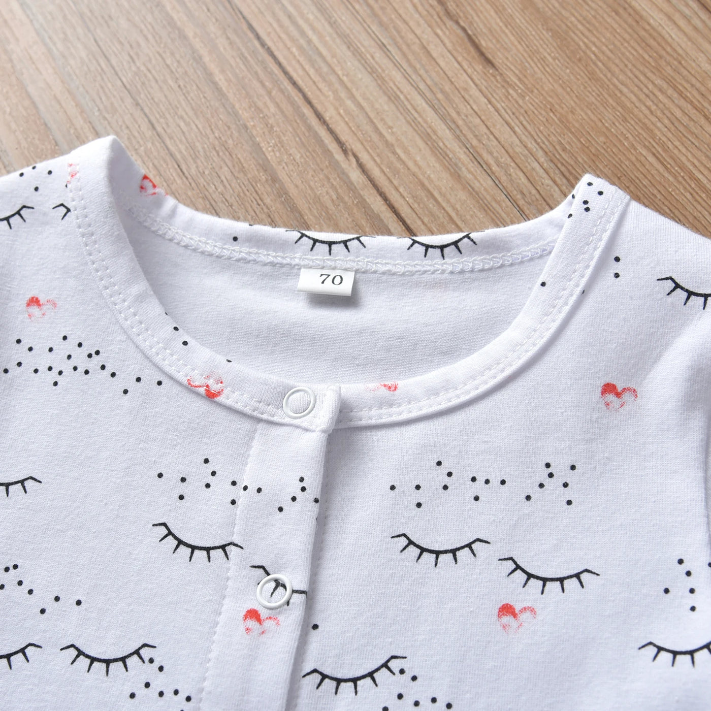 2pcs Infant Baby Girls Clothes Fashion Printed Cotton Long Sleeve Romper Jumpsuit with Headband Newborn Clothing for 0-18month