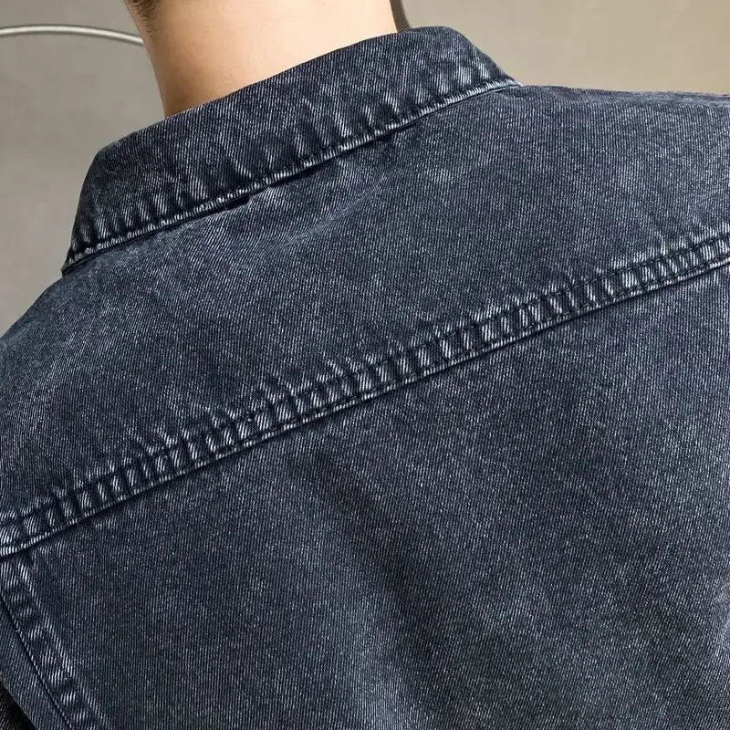 Jeans Coat for Men Black Autumn Denim Jackets Man High Quality Winter 2024 Low Cost Joker Fashion Large Size Menswear New in Y2k