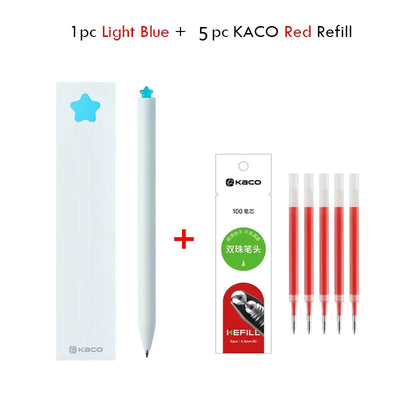 KACO Kawaii Rotate Gel Pens Stationery Caneta 문구용품 0.5MM Black Ink канцелярия Fluent Writing High Capacity for School Office ﻿