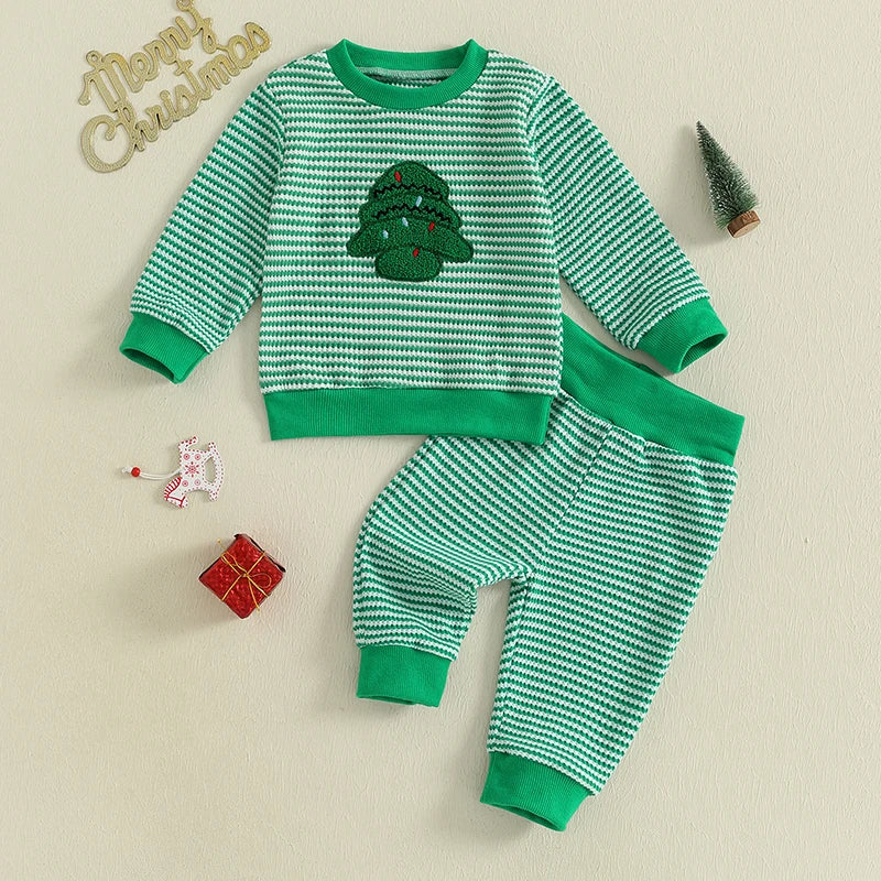 Adorable Baby Boys Girls Thanksgiving Costumes Turkey Tree Ghost Pumpkin Embroidery Hoodies and Pants 2Pcs Outfit Set for Fall