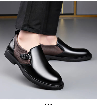 Men's Business Dress Leather Shoes Men's Soft-soled Leather One-pedal 2025 New High-end Casual Shoes Dress for Men Sneakers