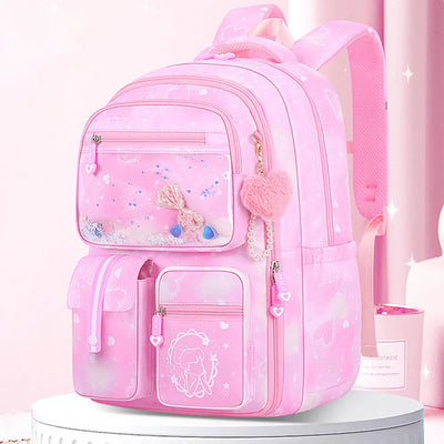 Girl School Bag Backpack Back Pack For Teenager Women Children Female Pink Schoolbag Primary High Bagpack Class Teens Child Kids