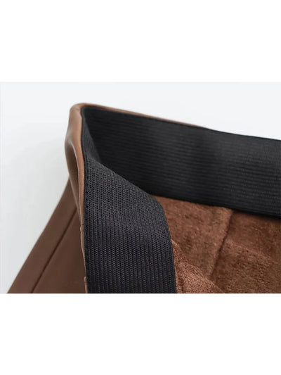 TRAFZA 2024 Women's Faux Leather Pants High Waist Straight Leg Trousers Fashion Female Streetwear Stylish Stretch Pencil Pants