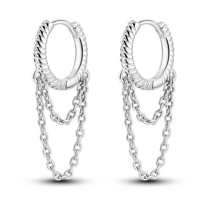 Hot Sale 925 Sterling Silver Heart Earrings Fit Original Charms Hoop Earrings For Women girls Stud Earring Fine Jewelry Gifts
