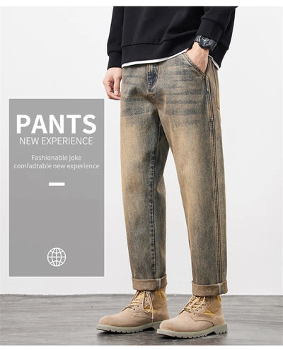 Men's Jeans Baggy Pants Loose Fit Harem Pants For Men Clothing Streetwear Fashion Pockets Patchwork Large Trousers Oversized 42