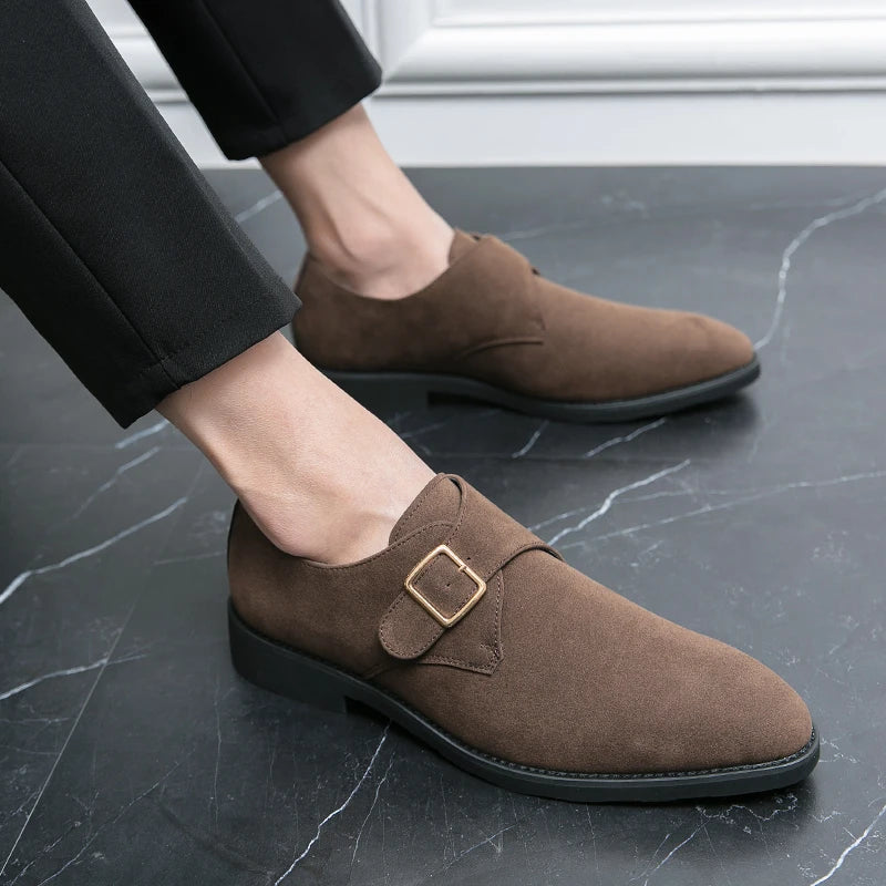 2024 New High Quality Handmade Oxford Dress Shoes Footwear Wedding Formal Italian Shoes Hot Social Office Pointed Suede Loafers