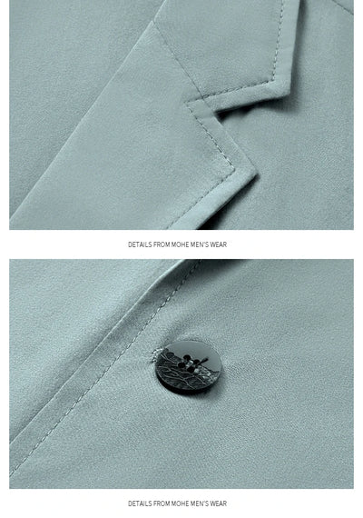 2024 Summer New Casual Sunscreen Small Suit Top for Men, Thin Ice Silk Sunscreen Quality, Fashionable and Versatile Suit Top