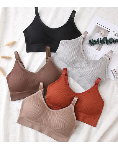 Women Seamless Bra Beautiful Back Sport Underwear Elastic Fitness Crop Top Yoga Vest Breathable Athletic BrassiereCasul Wear