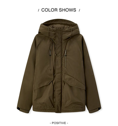 Semir Cotton-Padded Jacket Men 2024 Winter Waterproof, Oil-Resistant, Stain-Resistant and Windproof Outerwear Loose
