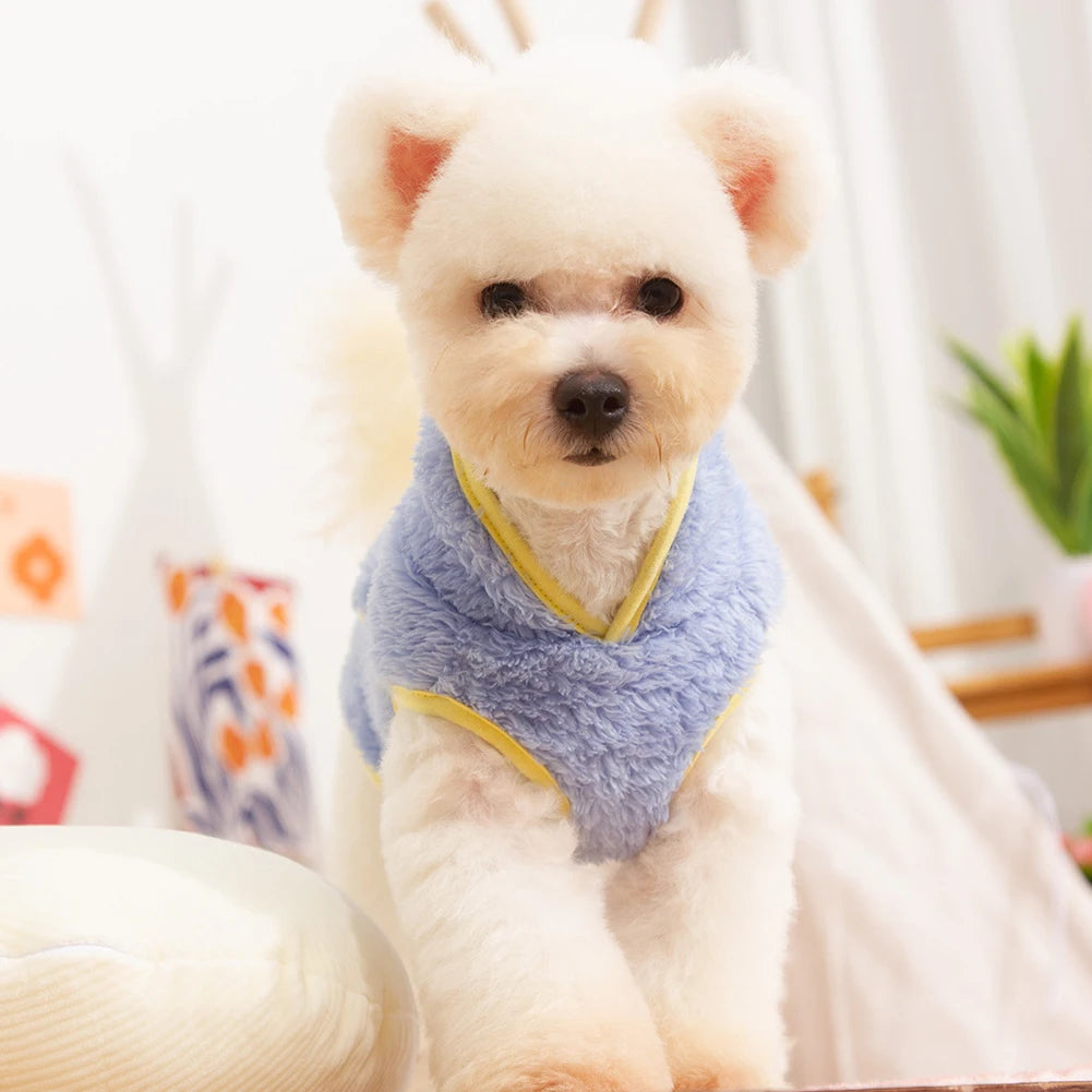 Winter Dog Jacket Warm Plush Dog Cat Vest Clothes for Puppy Kitten Sweater Chihuahua Yorkies Clothing Small Medium Dogs Pet Coat