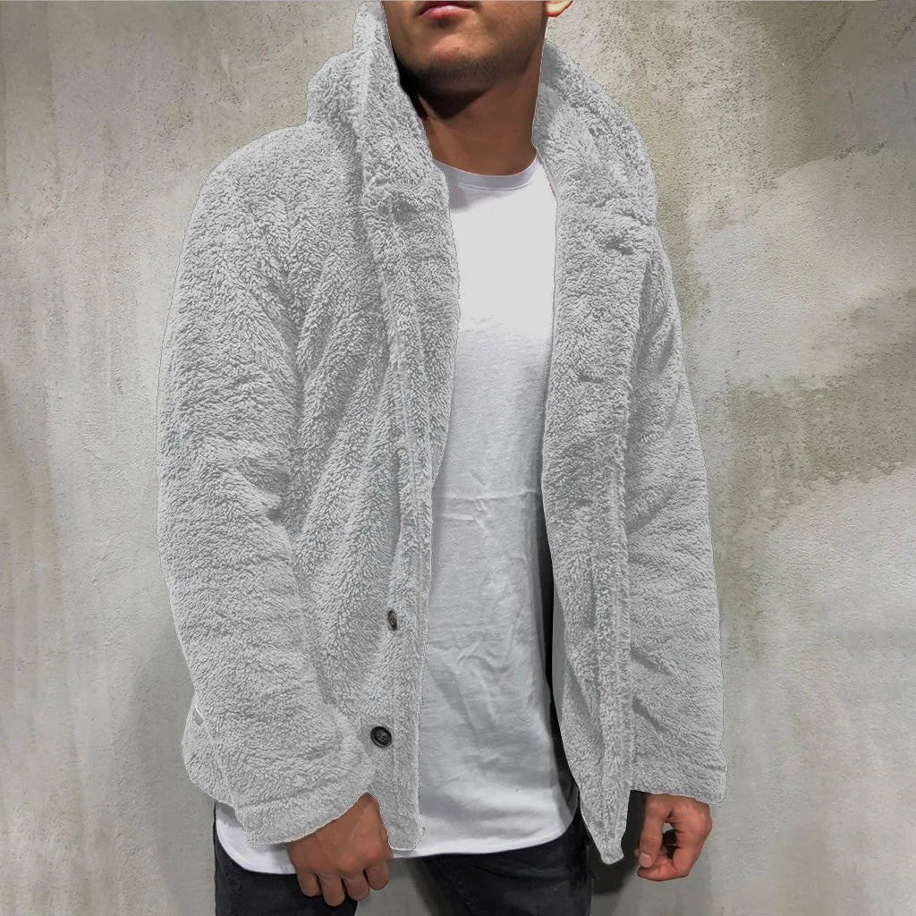 Autumn Winter Hoody Sweatshirt Coats Casual Male Long Sleeve Solid Color Fleece Hoodie Cardigan Coat Outwear FYY-1028