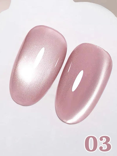 1-24pcs ZH Spring Summer Nails Red Champagne Gold Cat's Eye Gel Nail Polish Nail Art Versatile Popular Whitening Nail Supplies