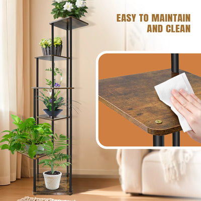 4/5/6Tier Metal Wood Plant Stand Shelf for Multiple Plants Small Corner Flower Stand for Patio Garden Balcony Living Room