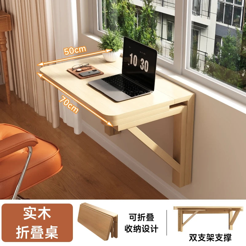 Nordic Style Wall Hanging Folding Table for Home Use Simple Study Desk Writing Desk Against The Wall Space-saving Laptop Desk
