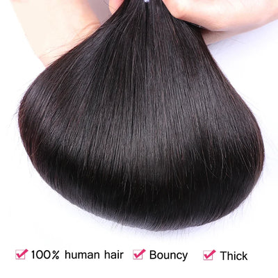 40 inches Straight Human Hair Bundles Brazilian Weaving Virgin Remy Human Hair Extensions 1/3/4 Pcs Raw Human Hair Bundles