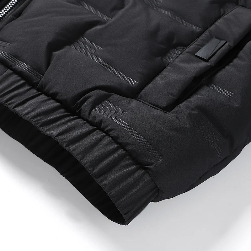 2024 Casual Autumn Winter Jacket Men Bomber Jacket Thicken Men Fashion Clothing Streetwear Cotton Padded Jacket Slim Fit Coat