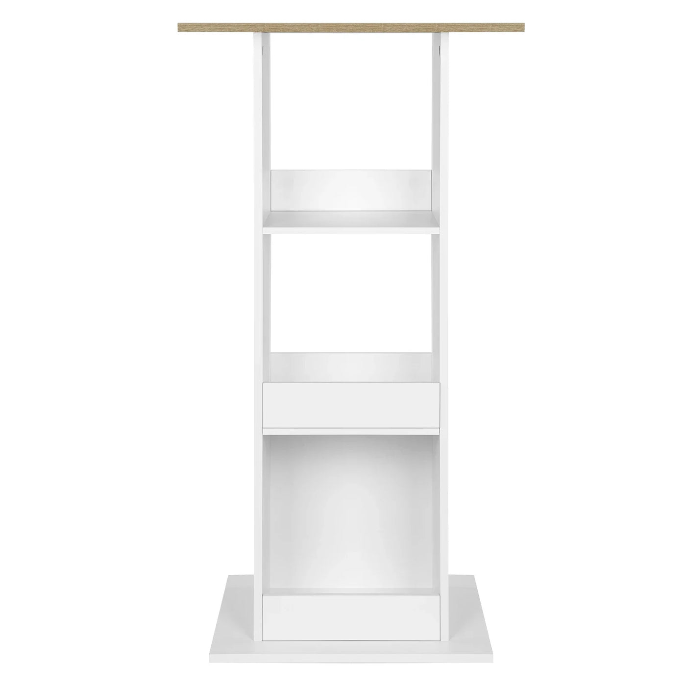 WOLTU 1PC Bar Table Bistro Square Counter Table with 3 Shelves Side Cabinet Drink Stand for Pub Kitchen Dining Room Living Room