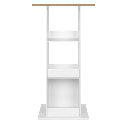 WOLTU 1PC Bar Table Bistro Square Counter Table with 3 Shelves Side Cabinet Drink Stand for Pub Kitchen Dining Room Living Room