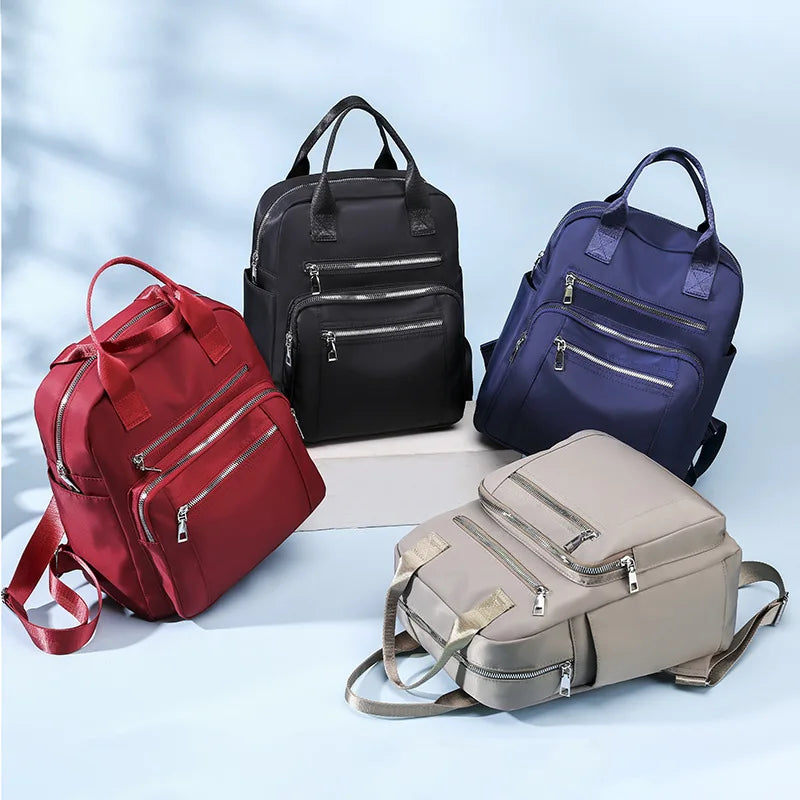 Women Backpack Travel Casual Waterproof Women's Shoulder Bags Female Large Capacity Oxford Rucksack Black Purse