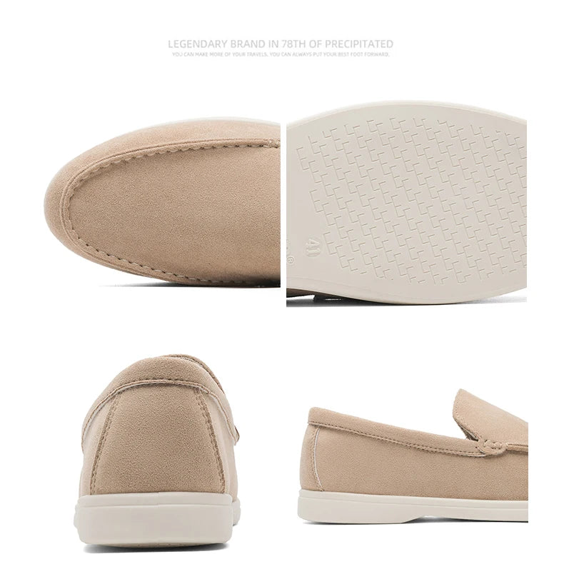 Men's Casual Shoes Cow Suede Genuine Leather Men Classic British Style Loafers Moccasins Mens Light Comfortable Driving Flats