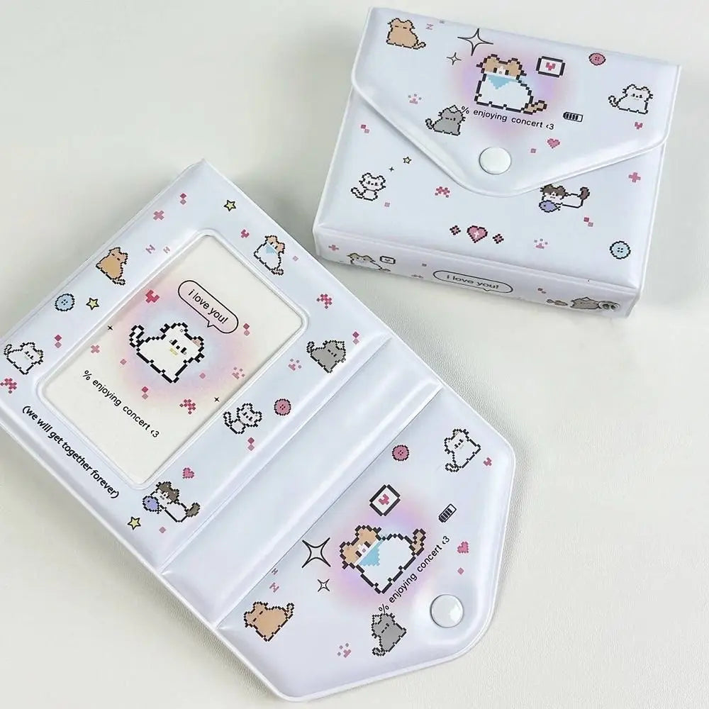 Kpop Photocard Binder Photo Card Holder 3 Inch Card Sleeves Idol ID Cards Collector Kawaii 32pcs card Capacity