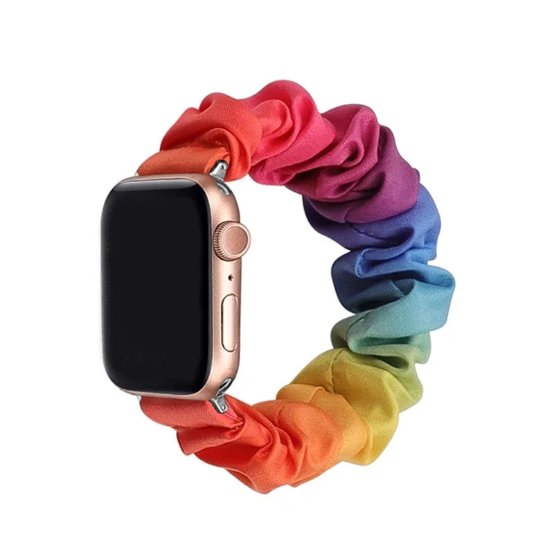 Scrunchie Strap for Apple watch band 44mm 40mm 46 42mm 45 41mm ultra 49mm Loop watchband bracelet iWatch series 10 9 8 7 6 SE 5