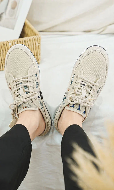Shoes Summer Mules Half Sandals Man Canvas Slippers for Men Original Designer Luxury High Quality Fashion Rubber Casual Adult