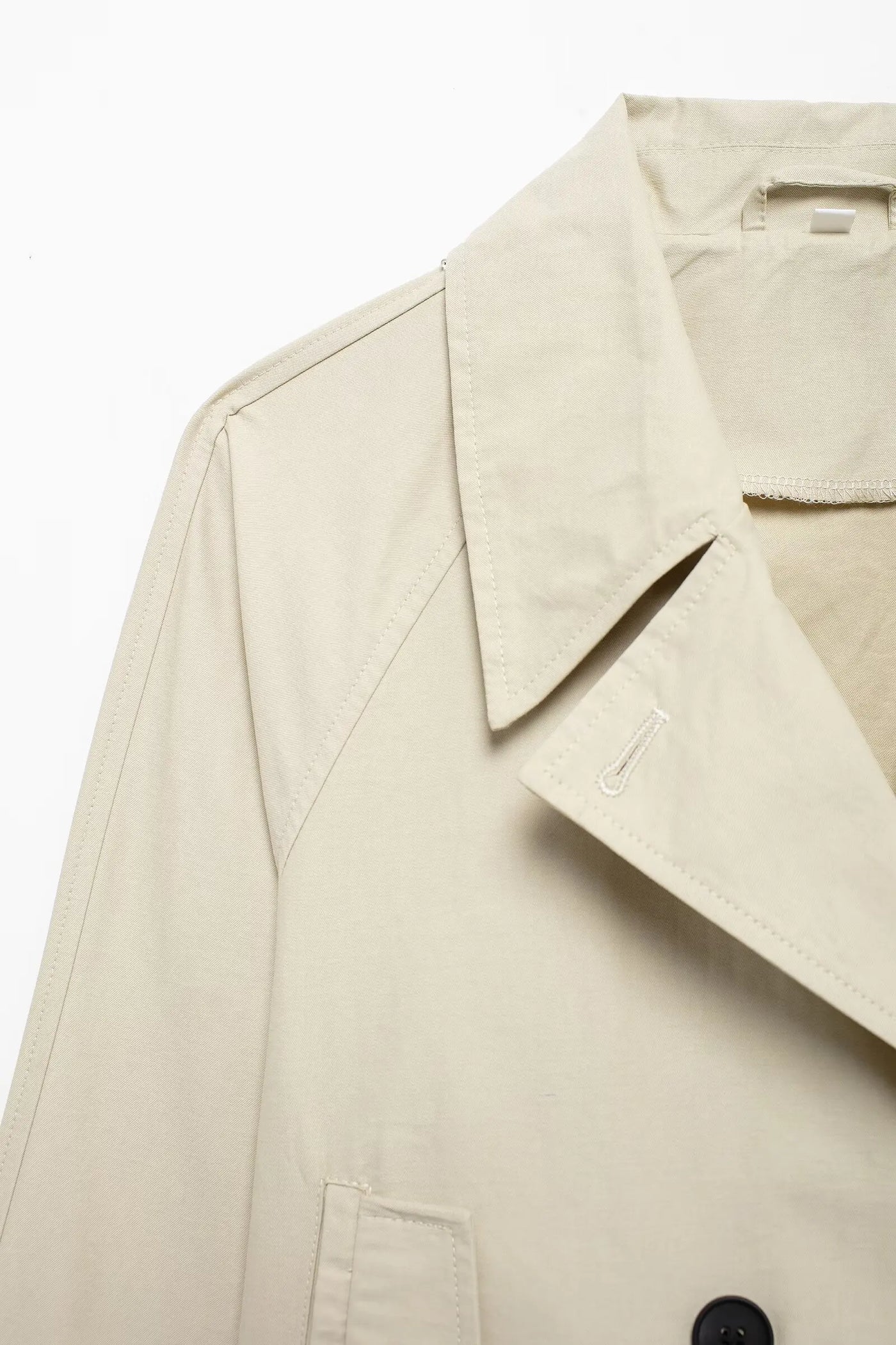 TRAF Women Autumn 2024 New Fashion Short Jacket Coat Chic Lapel Casual Double-breasted All-match Thin Coat Outerwear Mujer