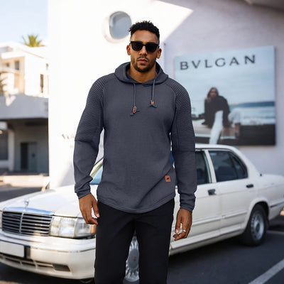 Men's Sweatshirt Spring Casual Knit Pullover Sweater Hoodies Drawstring Hooded Pullover Comfortable Clothing Us Size