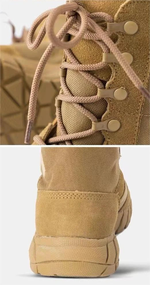 Lightweight Mans Tactical Boots Combat Anti-Collision Training Lace Up Waterproof Outdoor Hiking Breathable Shoe