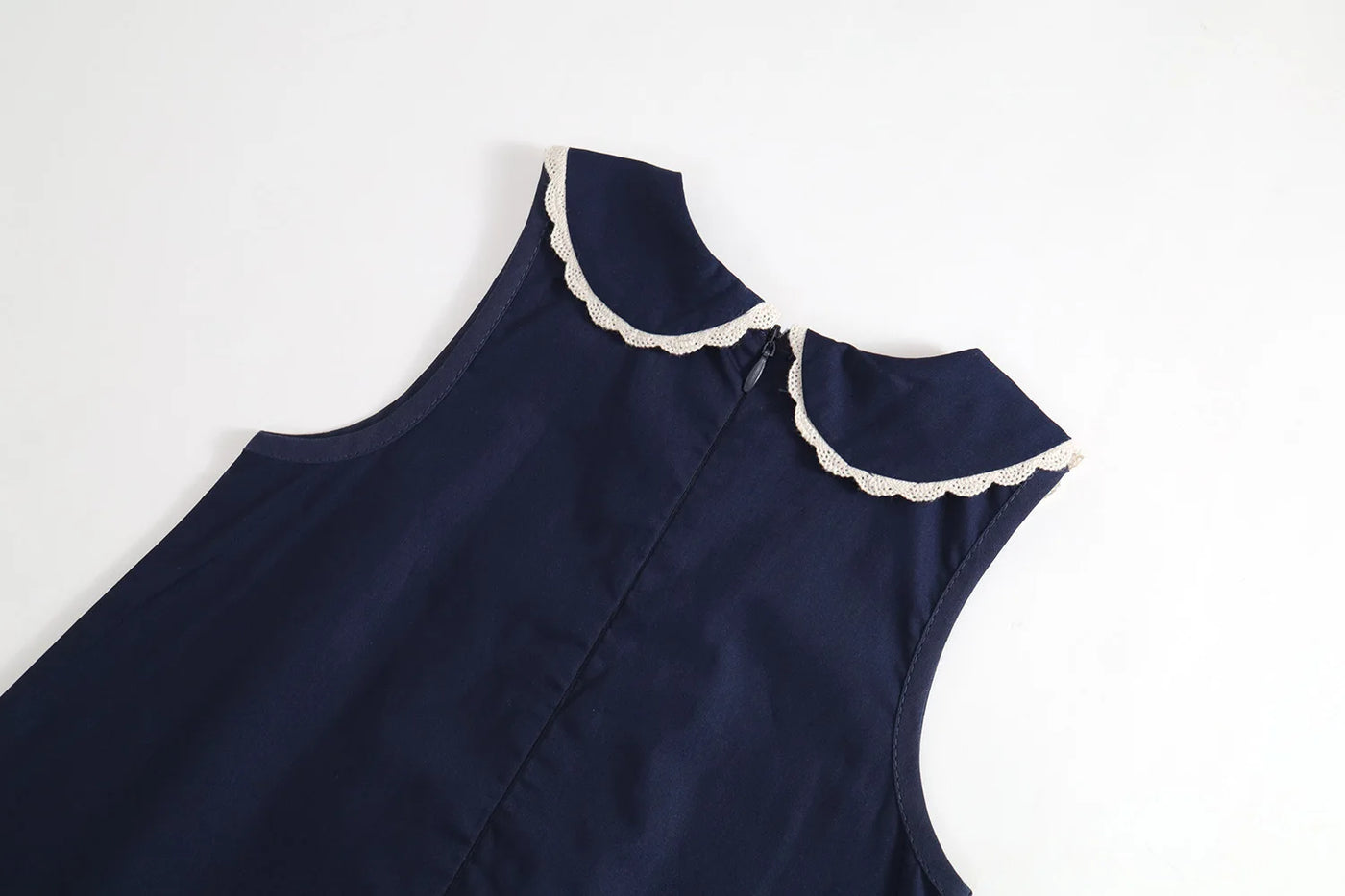 2025 Summer Toddler Girl Dress Cotton Turn Down Collar Kid Baby Girl Sling Dress Retro Loose Lace Patchwork Little Girl Sundress