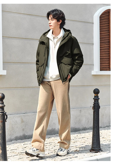Semir Cotton-Padded Jacket Men 2024 Winter Waterproof, Oil-Resistant, Stain-Resistant and Windproof Outerwear Loose