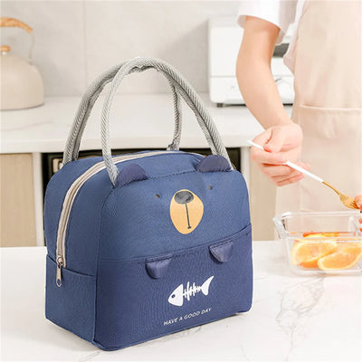 Cartoon Picnic Tote Lunch Bag Portable Insulated Thermal Heat Children'S Bento Bag Kid School Lunch Box Bags Cooler Ice Pack New