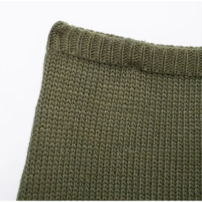 Fashion Knitted Cardigan Mini Skirt Sets Women Greenl Long Sleeve Single-breasted Sweater 2 Piece Set Lady All-matching Outfit