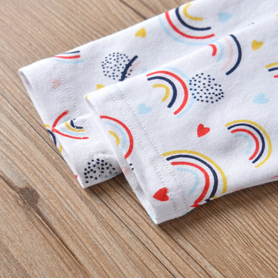 2pcs Infant Baby Girls Clothes Fashion Printed Cotton Long Sleeve Romper Jumpsuit with Headband Newborn Clothing for 0-18month
