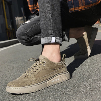 Italian Genuine Leather Casual Shoes White Oxford shoes Mens Sneakers Outdoor Walking Shoes Men's Business casual leather shoes