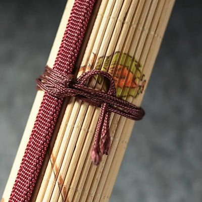 Bamboo Painting Brushes Holder High Quality Large Capacity Chinese Style Calligraphy Pen Curtain Pen Case Art Supplies