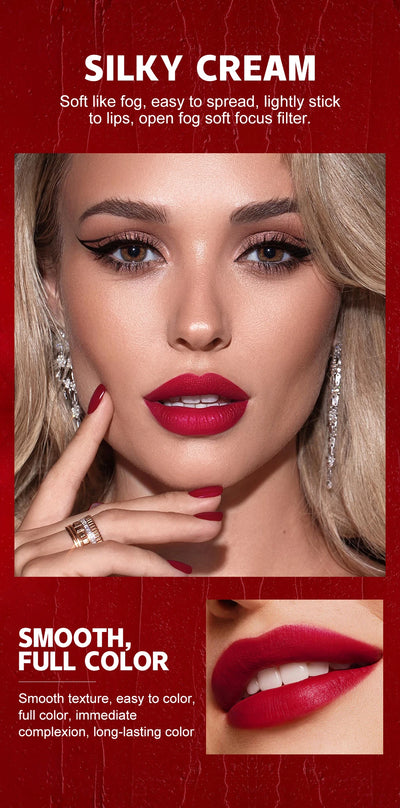 8 Color 2 IN 1 Lip Liner Pencil Waterproof Matte Lipstick Makeup Set Long Lasting Moisture Cosmetic Velvet Sexy Red Lipstick Pen