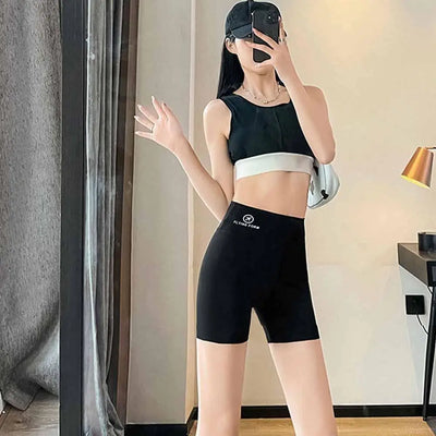 Yoga Shorts Women Fitness Shorts Ice Silk Breathable Running Cycling Shorts Leggings High Waist Hip Lifting Pants Gym Shorts
