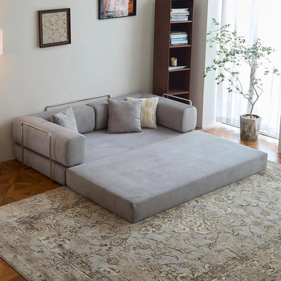78.8" Convertible Compression Sofa: Corduroy Modular Bed, Arms & Backrest