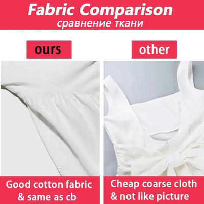 Mingmingxi Summer Mini Backless A Line Dress Sexy White Big Bow Dress Casual Women Birthday Holiday Dress New Arrivals