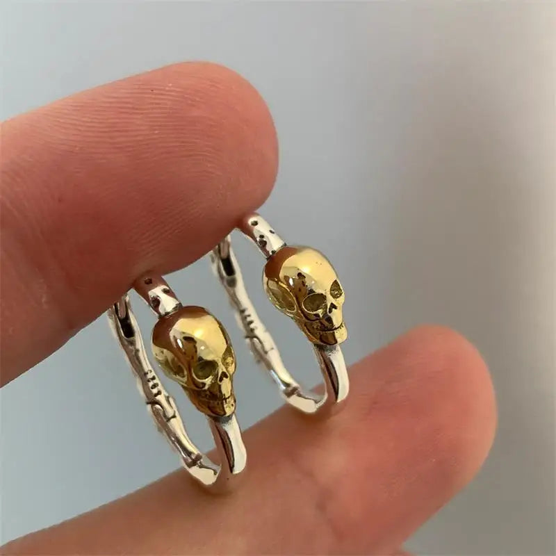 XIYANIKE Punk Hip Hop Skeleton Ear Buckle Hoop Earrings For Women Girl Fashion New In Jewellry Lady Gift Party pendientes mujer