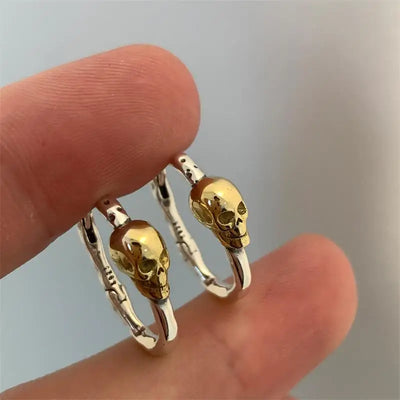 XIYANIKE Punk Hip Hop Skeleton Ear Buckle Hoop Earrings For Women Girl Fashion New In Jewellry Lady Gift Party pendientes mujer
