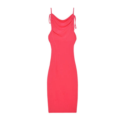2024 New Summer Fashion Sexy Strapless Dress Strapless Hang Neck Temperament Dress