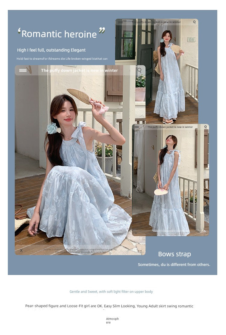 Lazy Vacation Style Dress Summer Elegant Halter