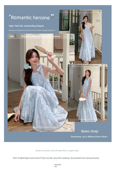 Lazy Vacation Style Dress Summer Elegant Halter
