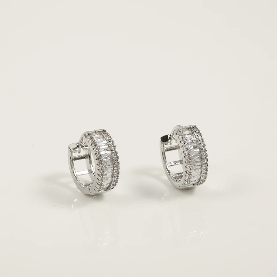ZAKOL New Fashion U Shape Gold Color Hoop Earrings For Women Wedding Anniversary Gift Jewelry Wholesale